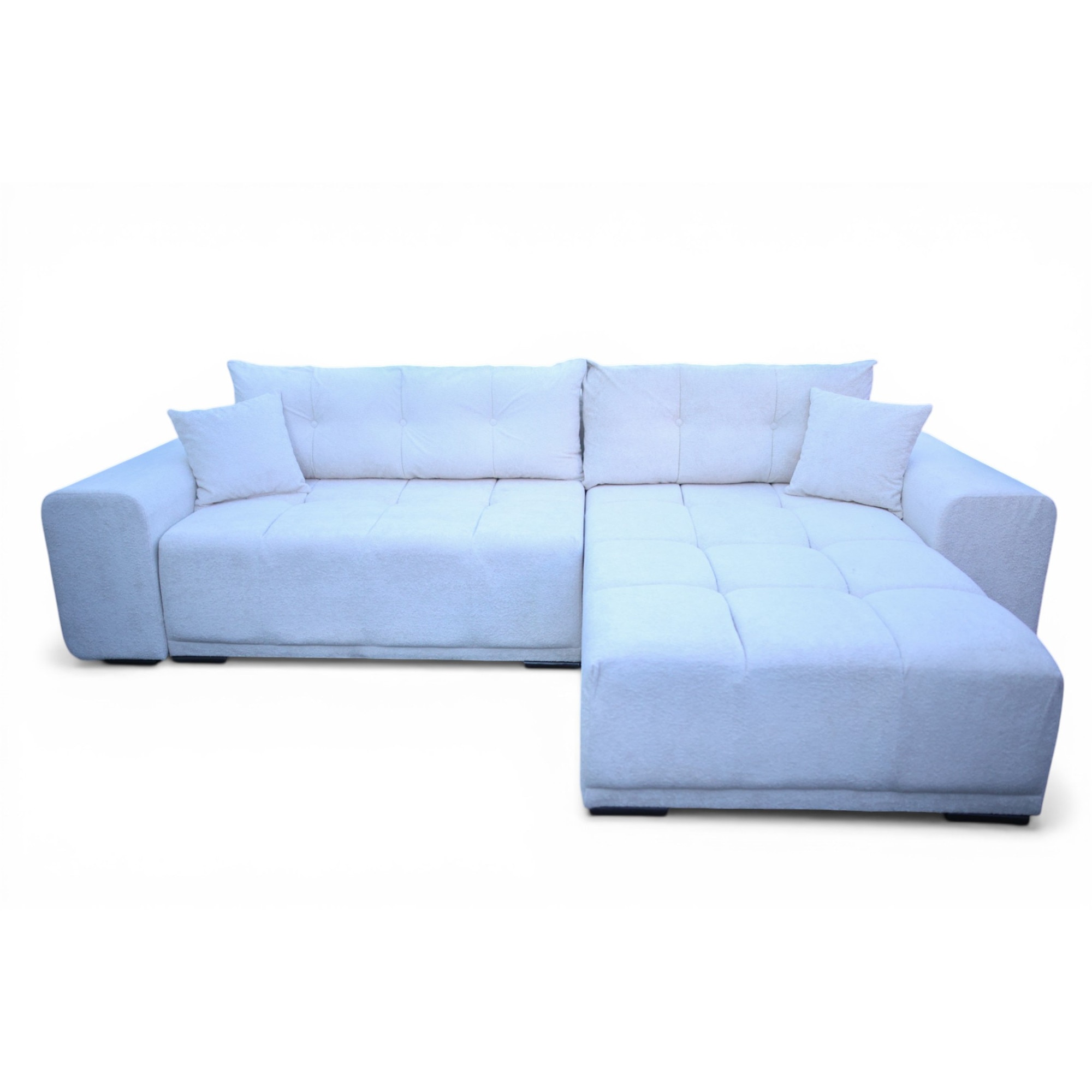 Fotografie Coltar extensibil Nefmob Irene 300x180x75 cm, culoare Monte Ivory Greige