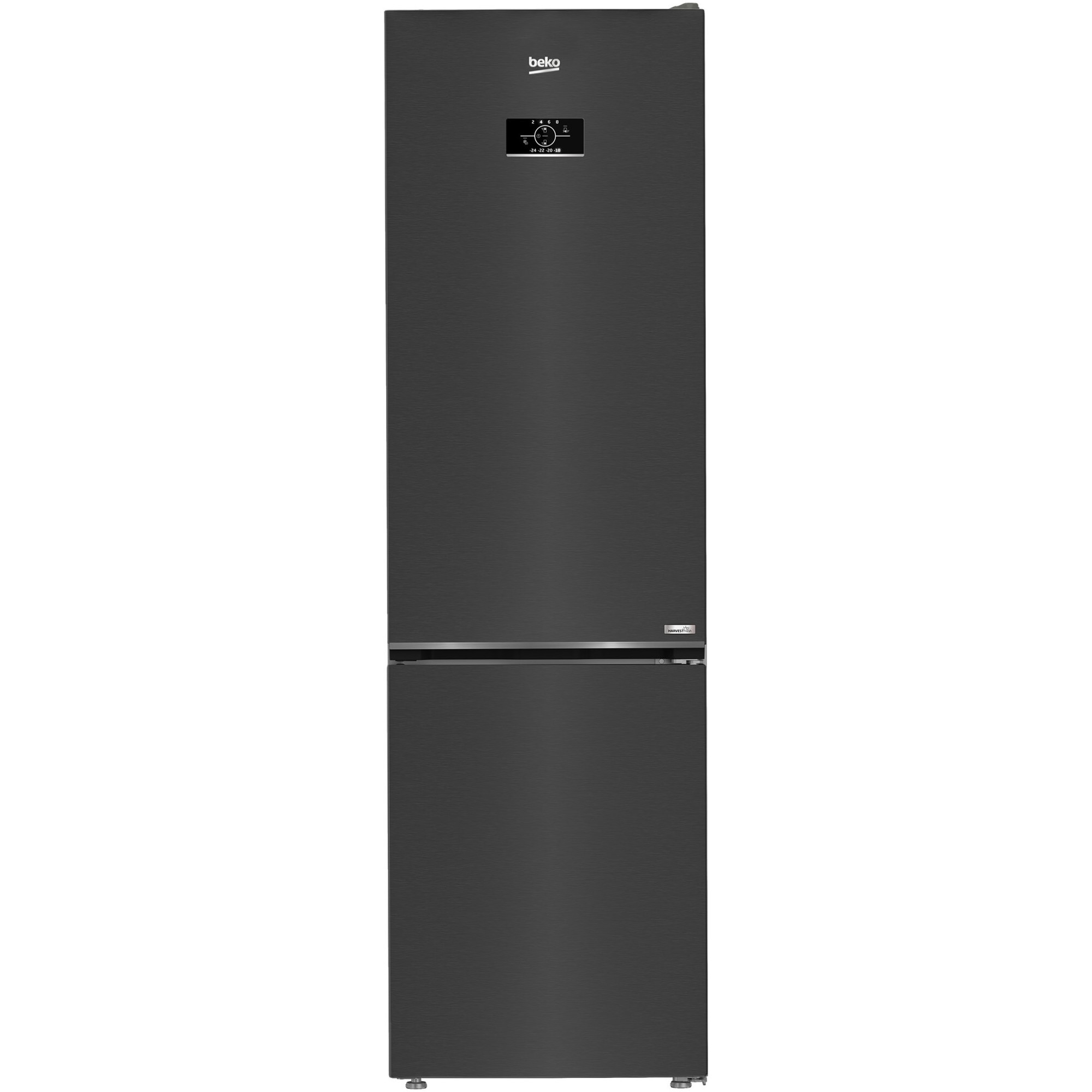 Fotografie Combina frigorifica Beko B3RCNA404HXBR1, 355 l, No Frost, Clasa E, HarvestFresh, AeroFlow, H 203.5 cm, Dark inox