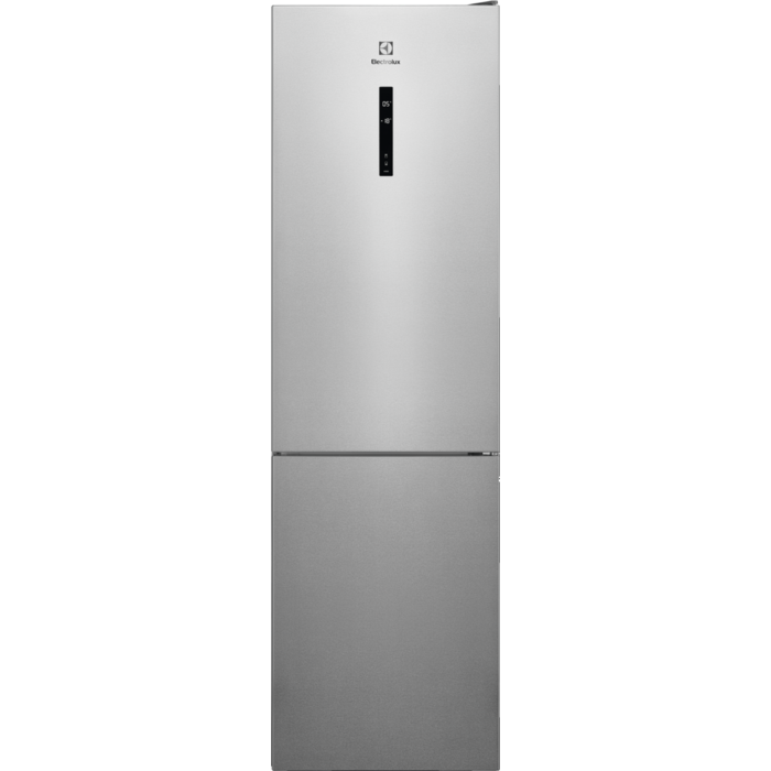 Fotografie Combina frigorifica Electrolux LNT7ME36X3, 366 l, No Frost, Afisaj LCD, CustomFlex, Multi Flow, Iluminare LED, Clasa E, H 201 cm, Inox antiamprenta