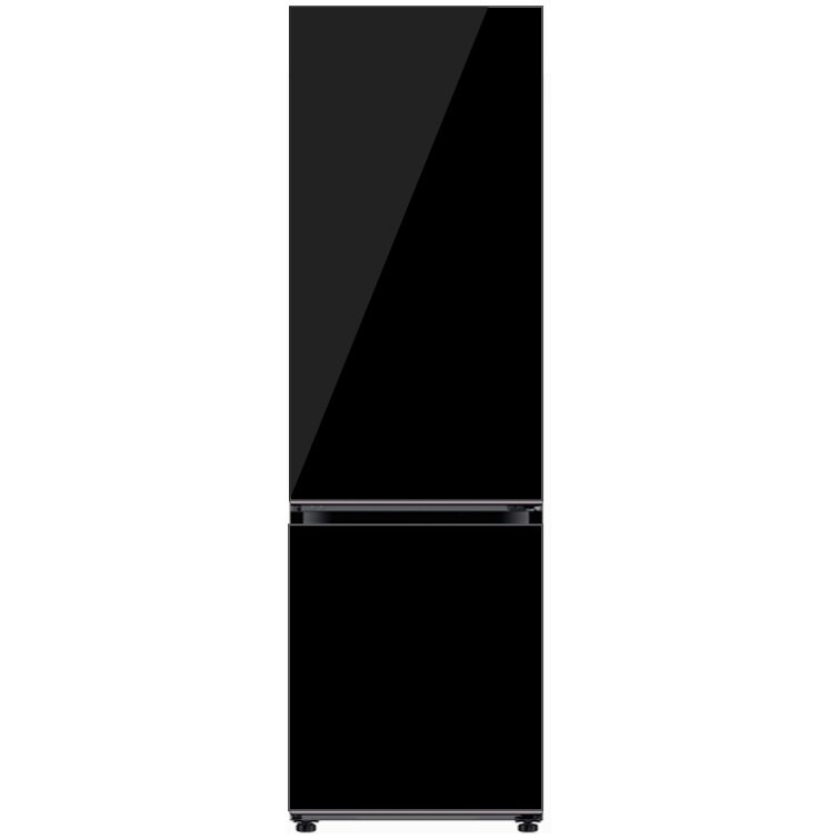 Fotografie Combina frigorifica Samsung RB34A7B5E22/EF, Bespoke, 344l, No Frost, Metal Cooling, Optimal & Humidity Fresh+, Digital Inverter, Clasa E, H 185 cm, Sticla neagra