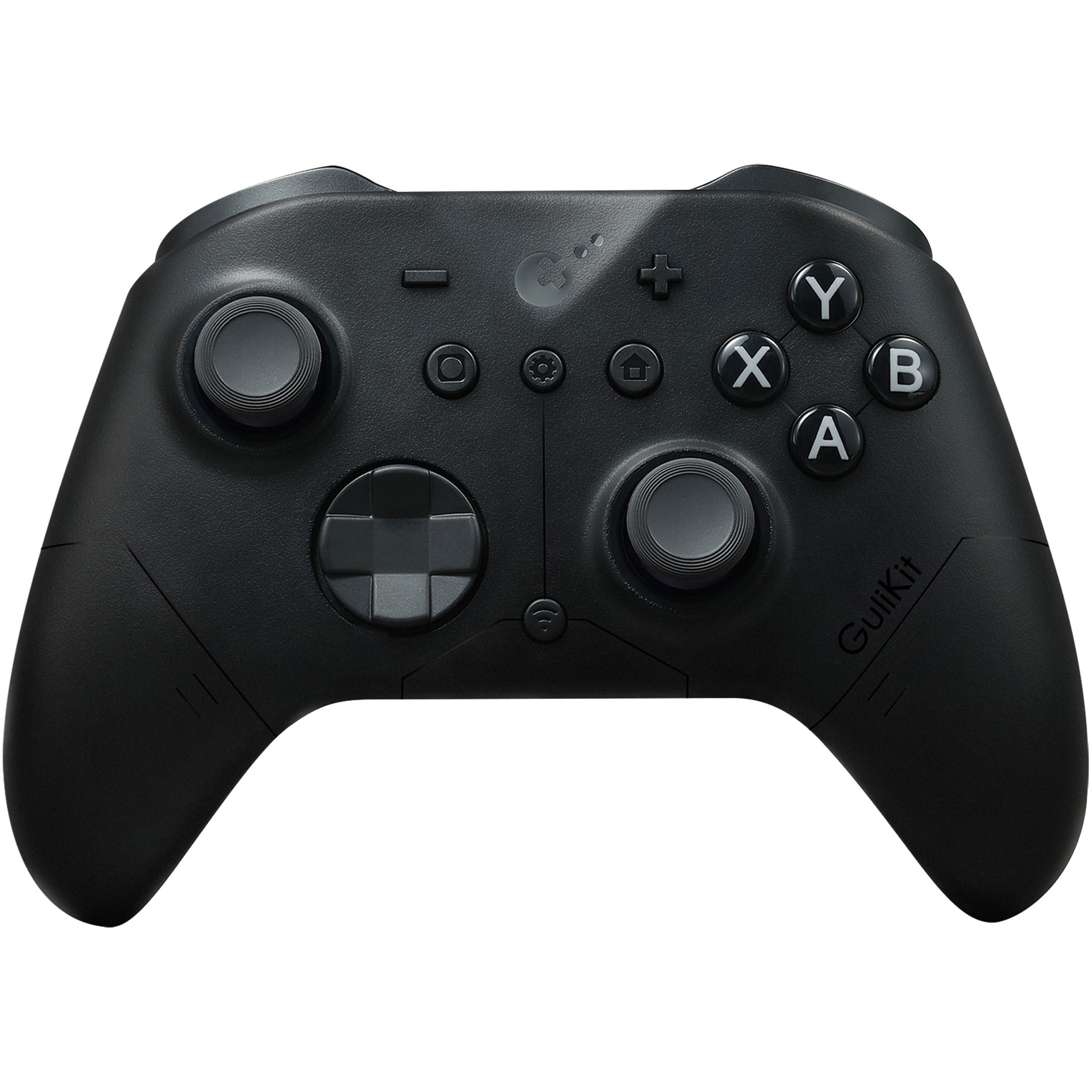 Fotografie Controller wireless GuliKit ES PRO, stick-uri magnetice TMR si Hall Effect Triggers, 6-Axis Gyro, tracking resolution 4000, Polling Rate 730Hz BT/1000Hz wired, latenta 3.25ms BT/1.87ms wired, PC/SteamOS/Android/iOS/Switch/Switch 2, negru