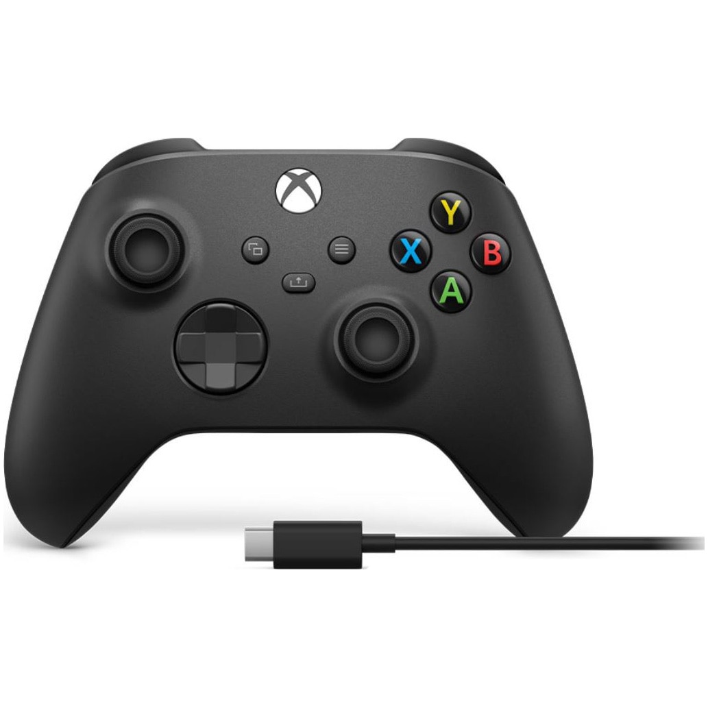 Fotografie Controller Wireless Microsoft Xbox Series X, Carbon Black + cablu USB Type C