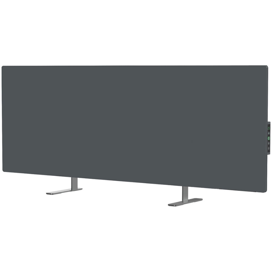 Fotografie Convector electric de podea/perete AENO AGH0005S, Ecran LED, 700 W, Wi-Fi, Infrarosu, Gri