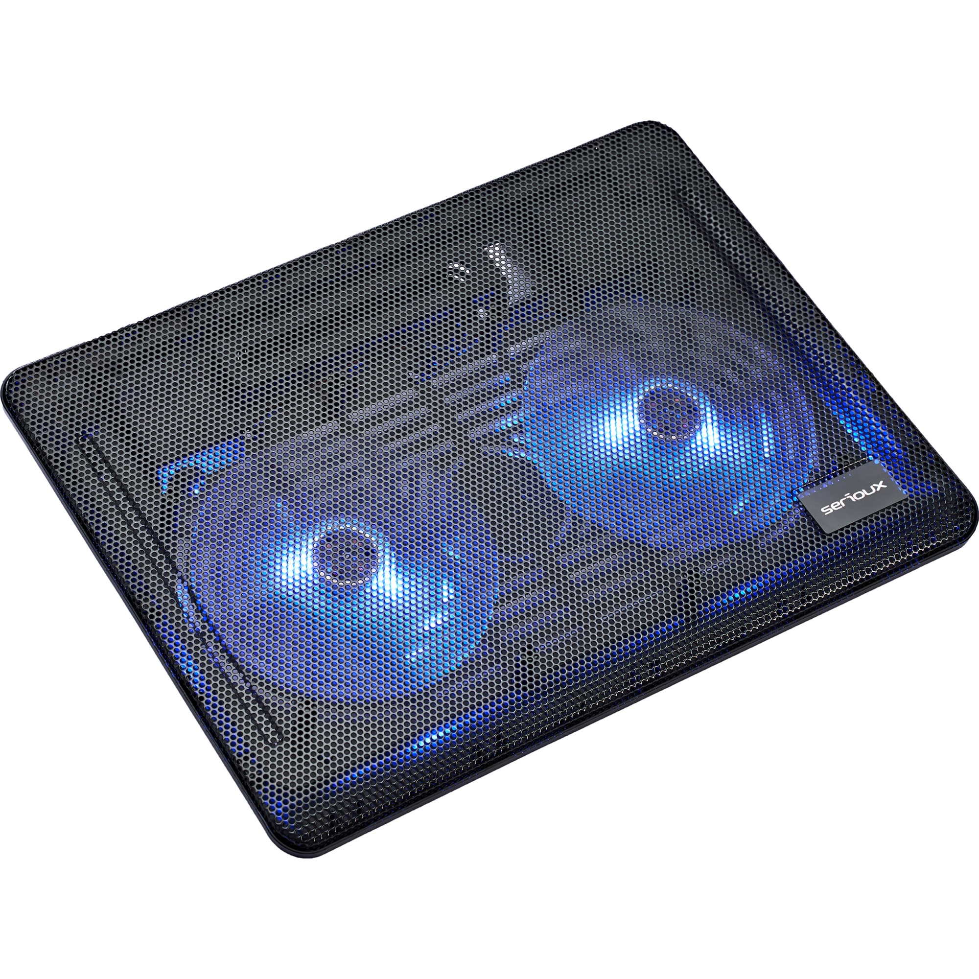 Fotografie Cooler laptop Serioux NCP007, 10-15.6", 2 ventilatoare, USB, negru