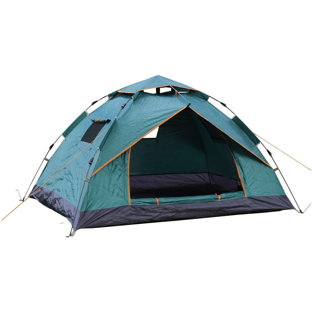 Fotografie Cort camping automat pentru 2 persoane, 210x150x110 cm, verde/gri