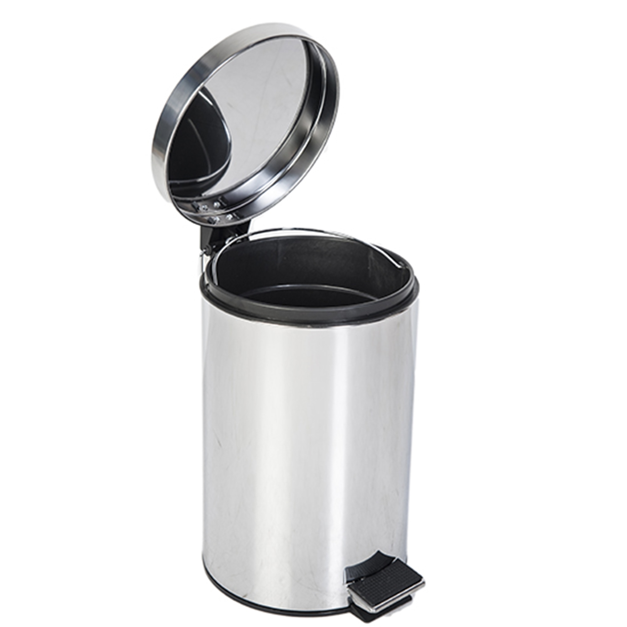 Fotografie Cos gunoi rotund cu pedala Casa Plastor Promo, inox, 12L