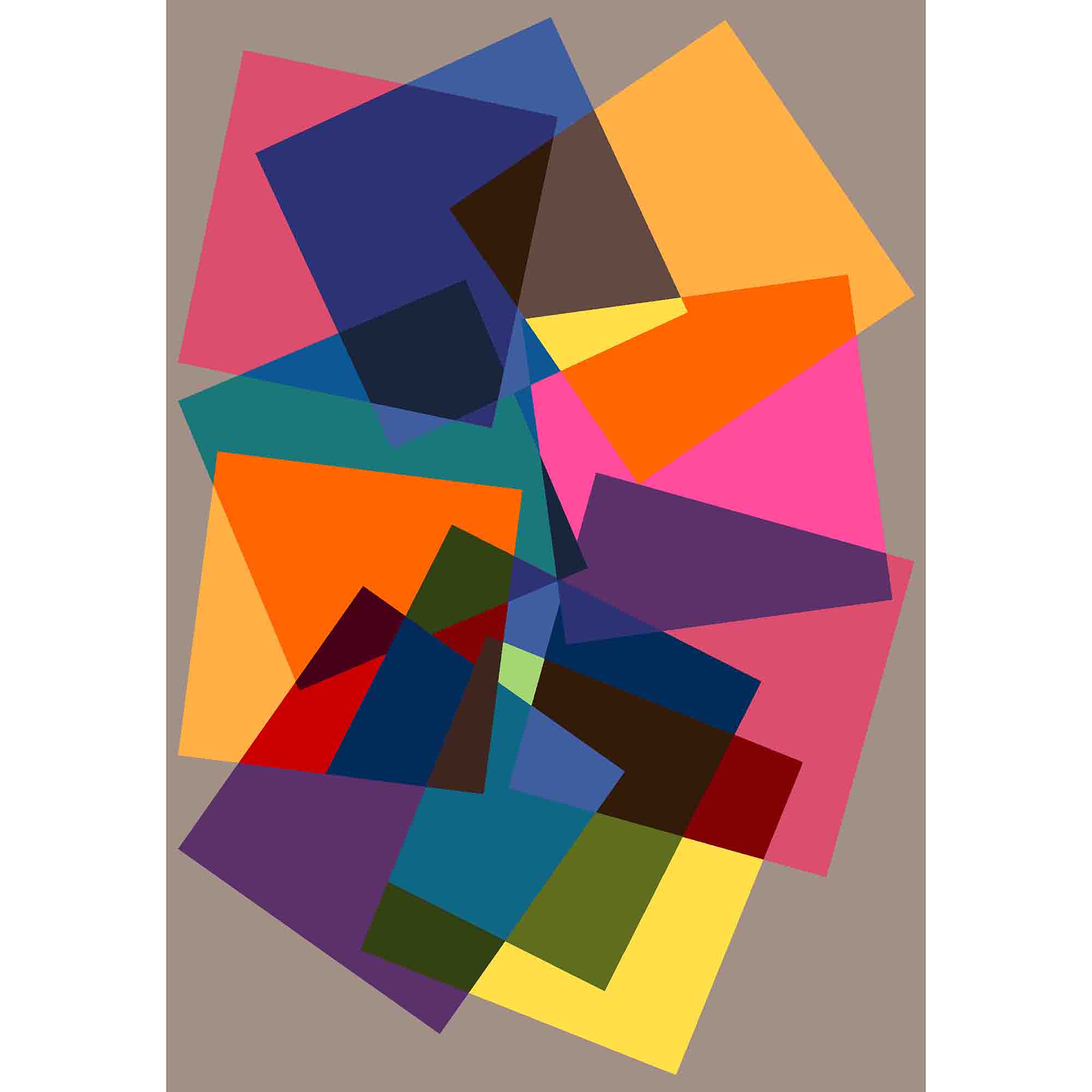 Fotografie Covor cu print digital Kring Sansa, 160x230 cm, 60% bumbac + 40% poliester, Multicolor
