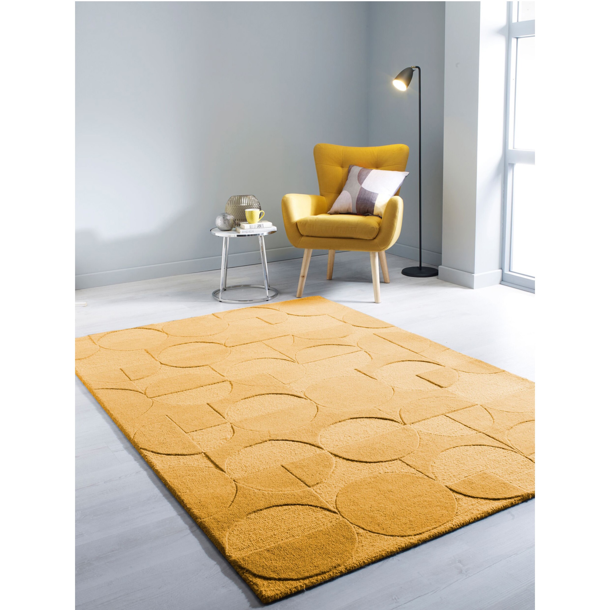 Fotografie Covor dreptunghiular Flair Rugs Gigi, 120 x 170 cm, 3200 g/m², 100% Lana, Ocru