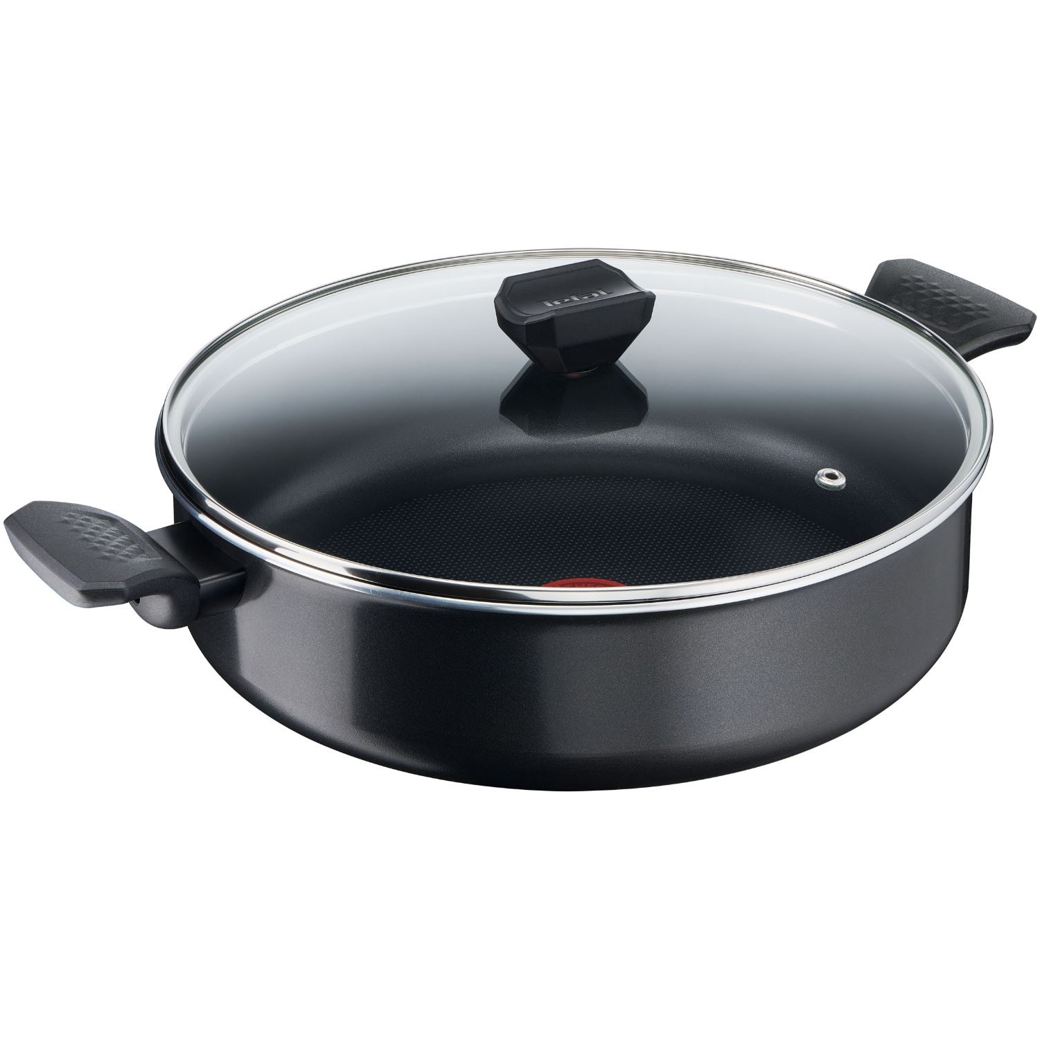 Fotografie Cratita adanca cu capac Tefal Simply Clean, 28 cm, invelis antiaderent din titan, indicator Thermo-Signal