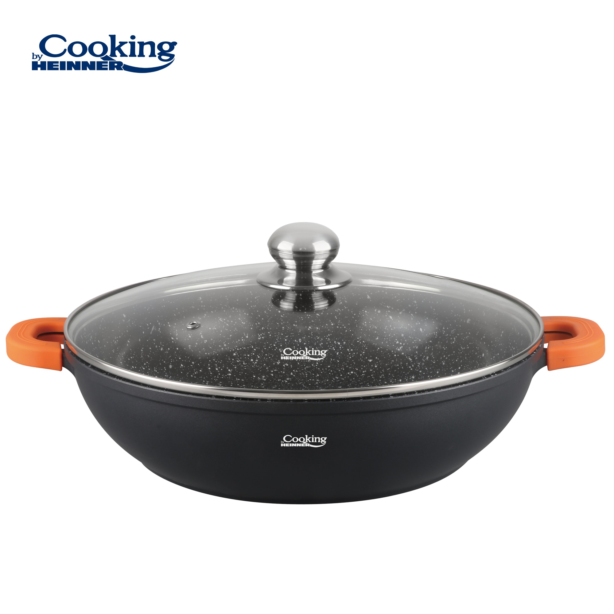 Fotografie Cratita Cooking by Heinner Dark Line cu capac, aluminiu turnat, 32x8.5cm, 5.5L