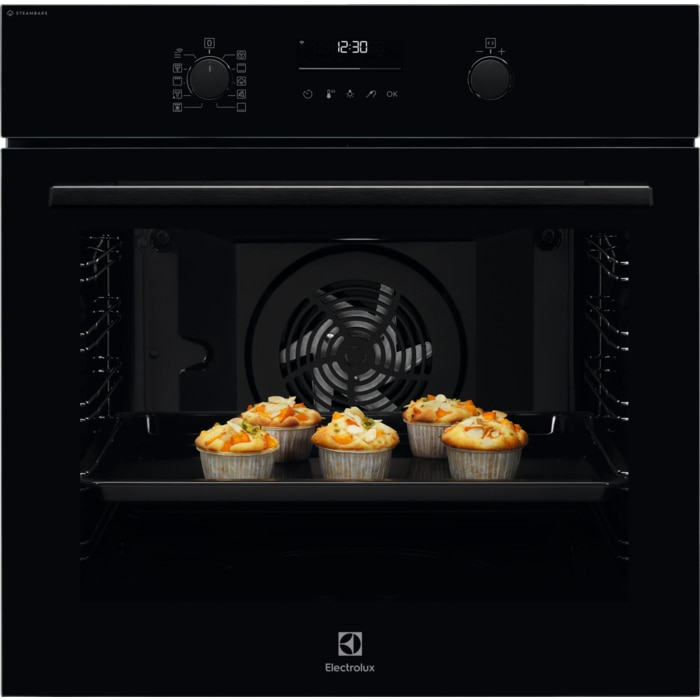 Fotografie Cuptor incorporabil Electrolux EOD6P77WZ, Electric, 72 l, Autocuratare pirolitica, Conectivitate Wi-fi, SteamBake, Grill, Clasa A+, Negru