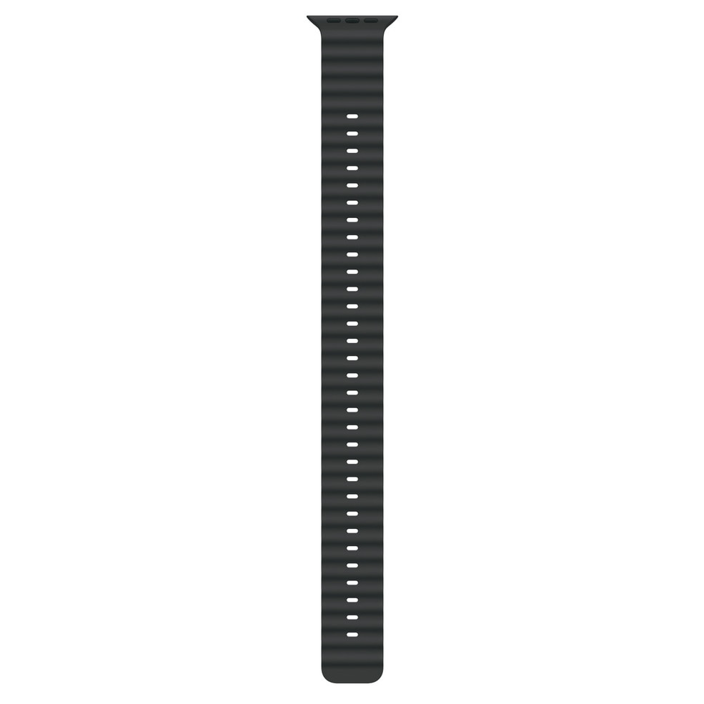 Fotografie Curea pentru Apple Watch 49mm, Black Ocean Band Extension - Natural Titanium Finish
