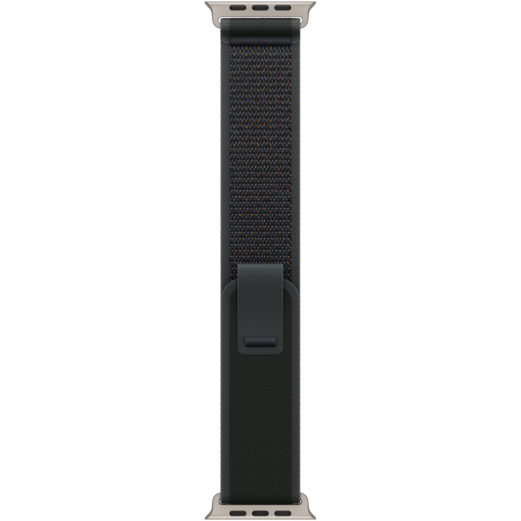 Fotografie Curea pentru Apple Watch 49mm, Black Trail Loop, Natural Titanium Finish - M/L