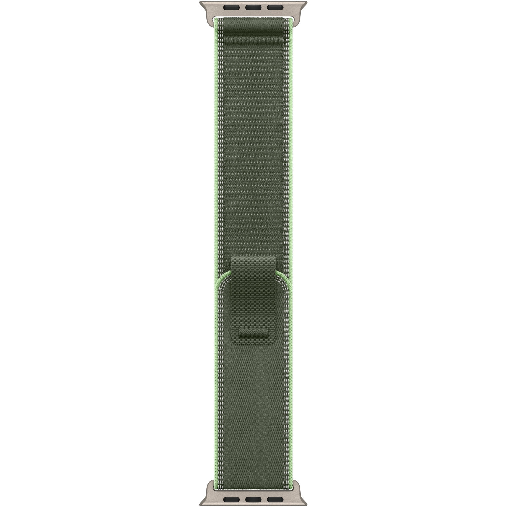 Fotografie Curea pentru Apple Watch 49mm, Green/Neon Trail Loop - M/L - Natural Titanium Finish