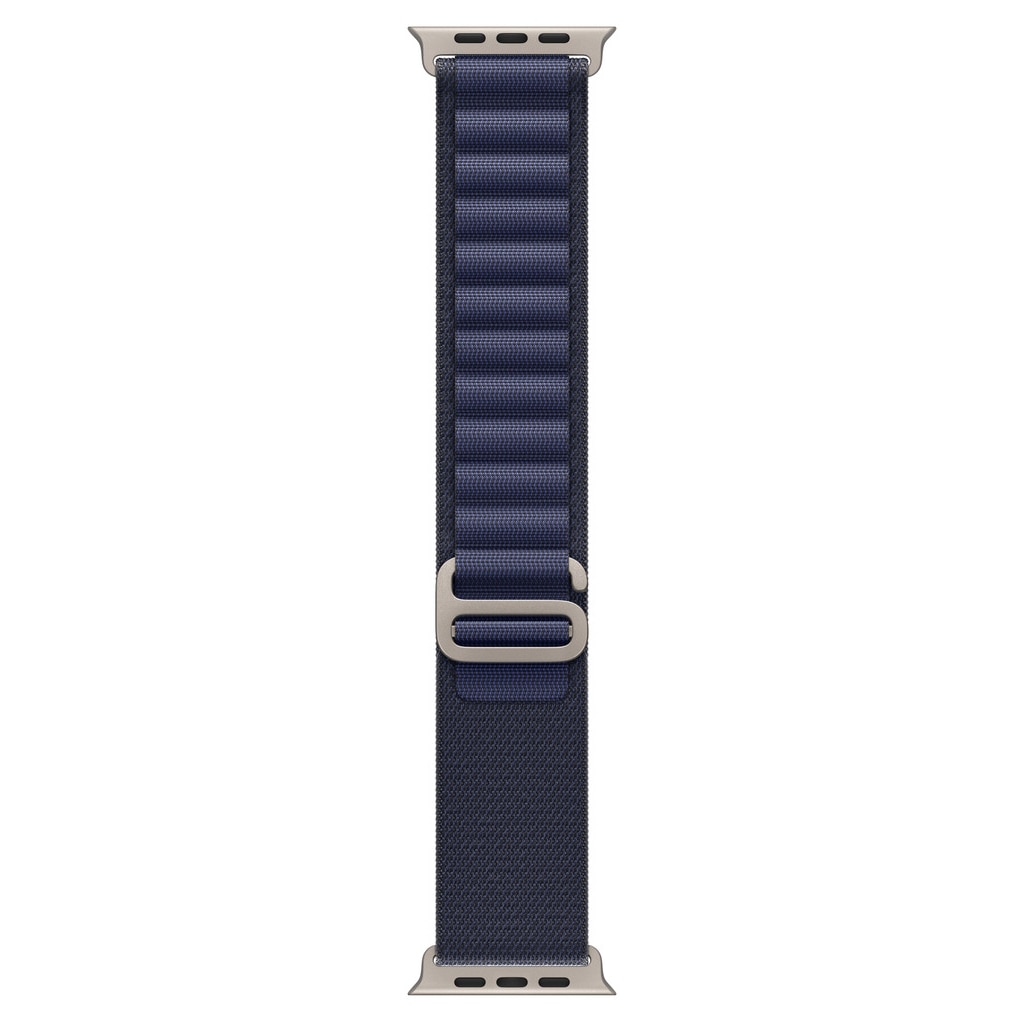 Fotografie Curea pentru Apple Watch 49mm, Navy Alpine Loop, Natural Titanium Finish - Large