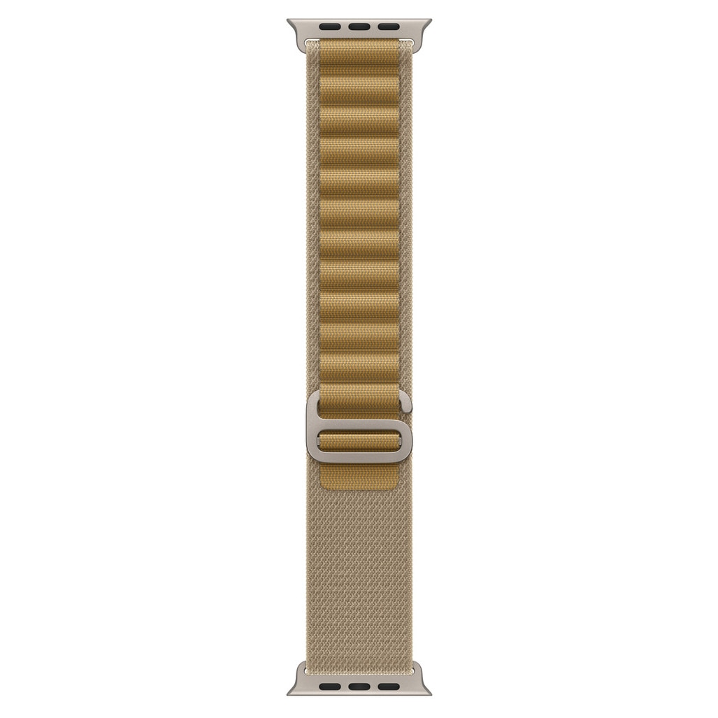 Fotografie Curea pentru Apple Watch 49mm, Tan Alpine Loop, Natural Titanium Finish - Small