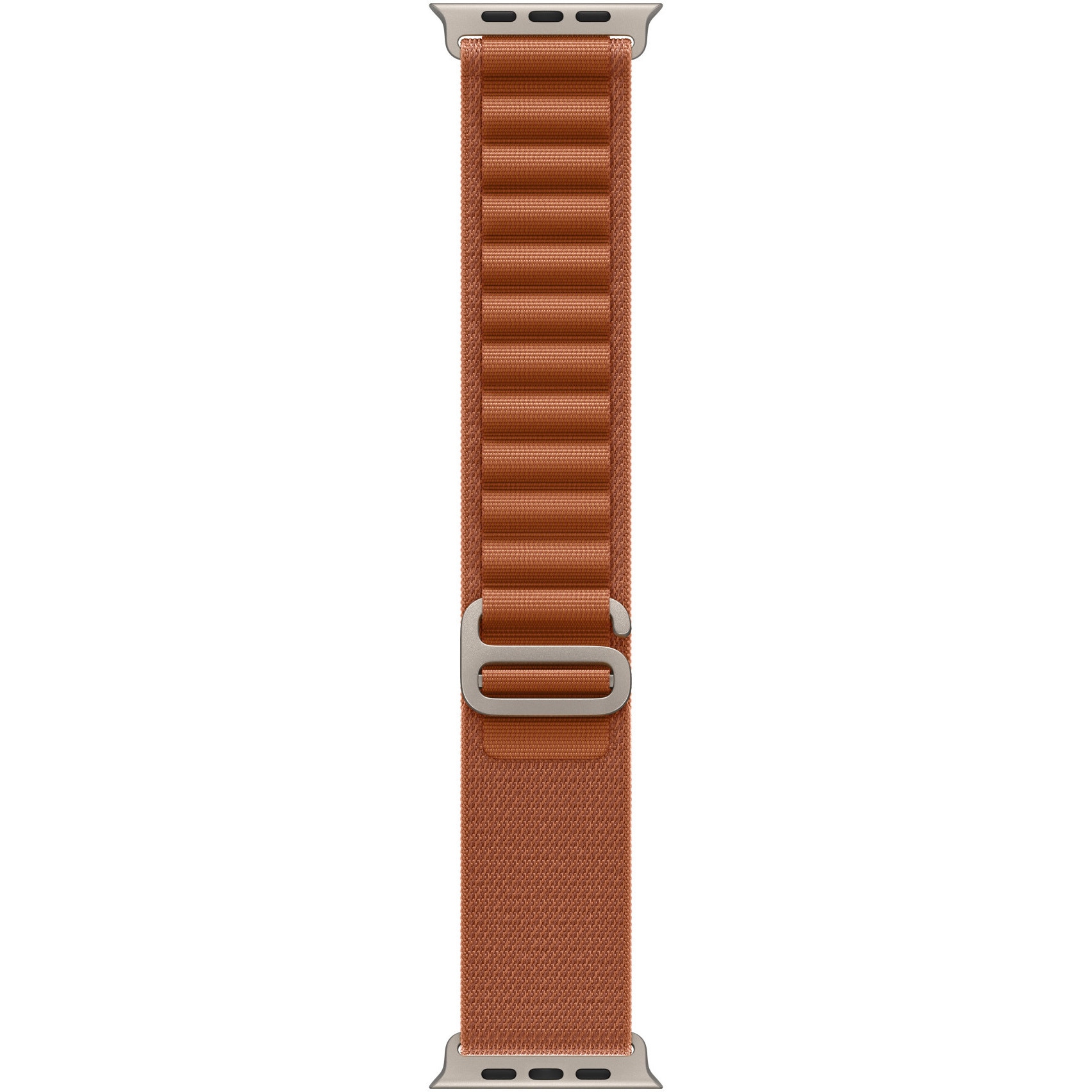 Fotografie Curea pentru Apple Watch 49mm, Terra Cotta Alpine Loop - Medium - Natural Titanium Finish