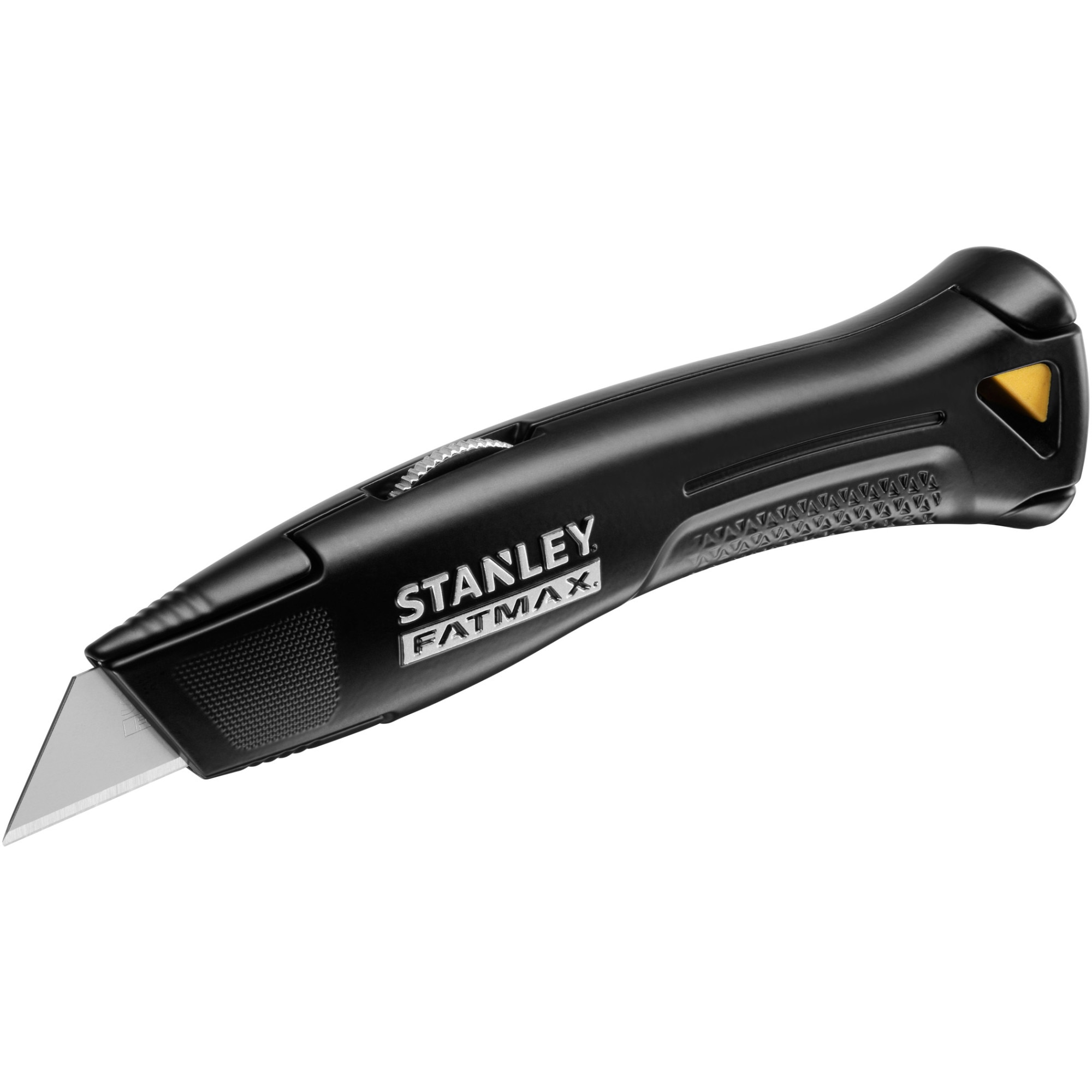 Fotografie Cutter Stanley FatMax FMHT10500-0, pentru taieturi grele, ideal pentru montaj mocheta si mai mult, suport lama din otel intarit, rezistent la uzura intensa zilnica, negru