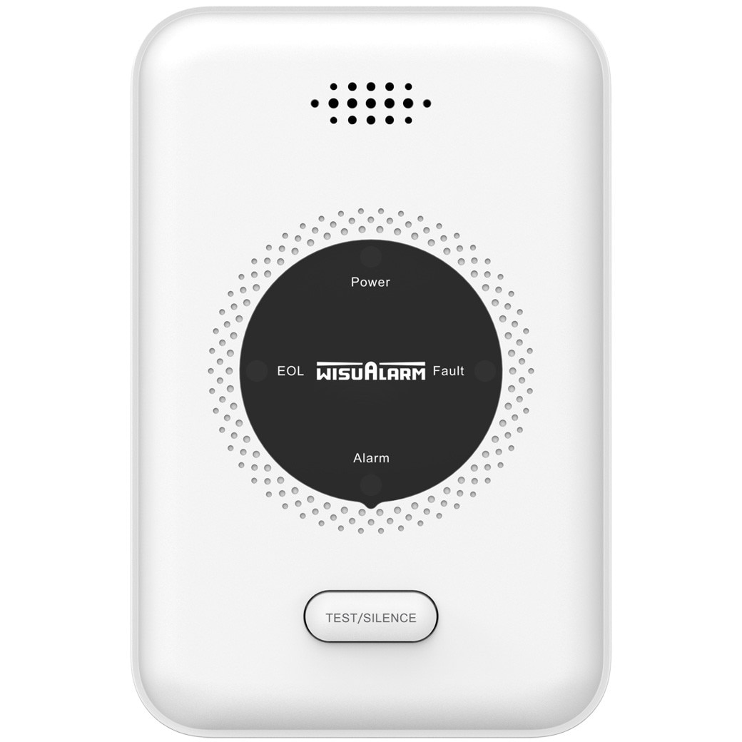 Fotografie Detector de Gaz Metan Independent Wisualarm DHI-HY-GA20A, Avertizare Sonora Puternica 70db, PC+ABS, Alb