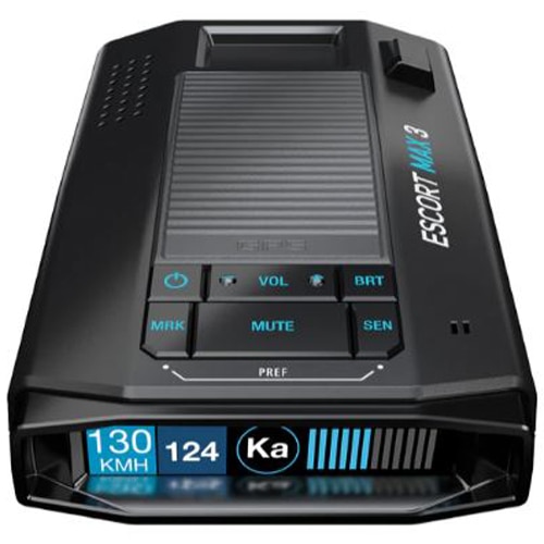 Fotografie Detector de radar portabil, Escort Max 3 International Conectivitate Bluetooth, Compatibilitate Apple CarPlay si Android Auto, Tehnologie invatare automata AutoLearnTM bazata pe GPS