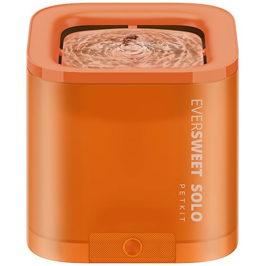 Fotografie Dispenser apa automat tip fantana PETKIT, Solo, filtru triplu, Orange, 16 x 16 x 15.8 cm