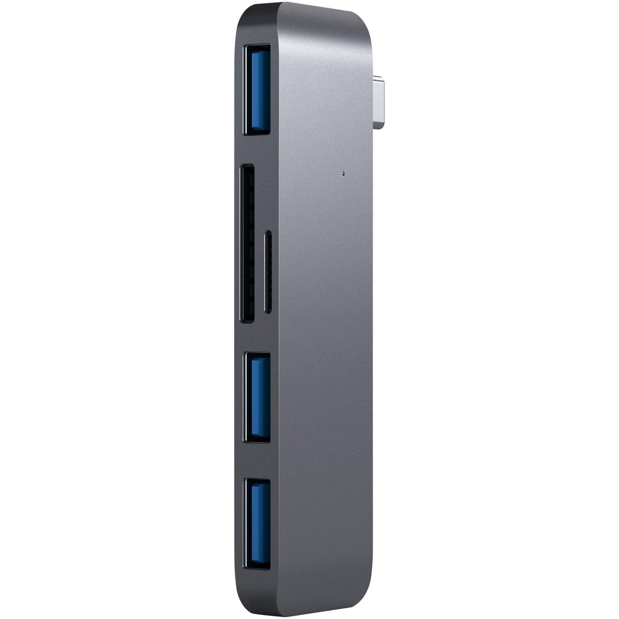 Fotografie Docking Hub USB-C Satechi COMBO 3x USB 3.0, MicroSD, Gri spatial