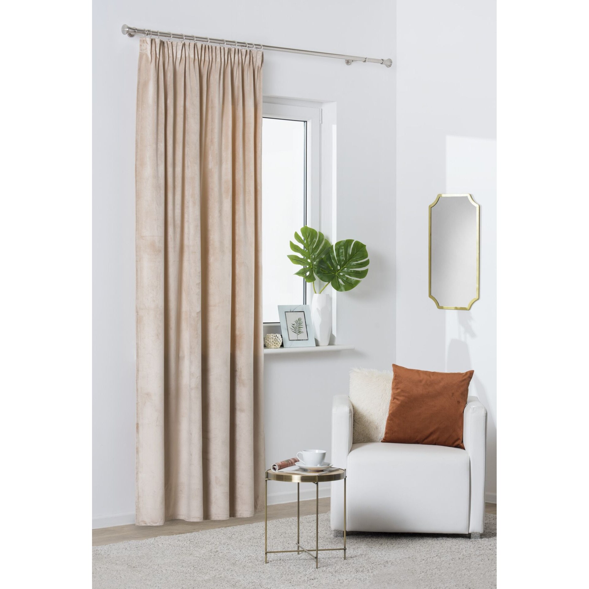 Fotografie Draperie cu rejansa Velutto Splendid, 140x260 cm, poliester 100%, bej