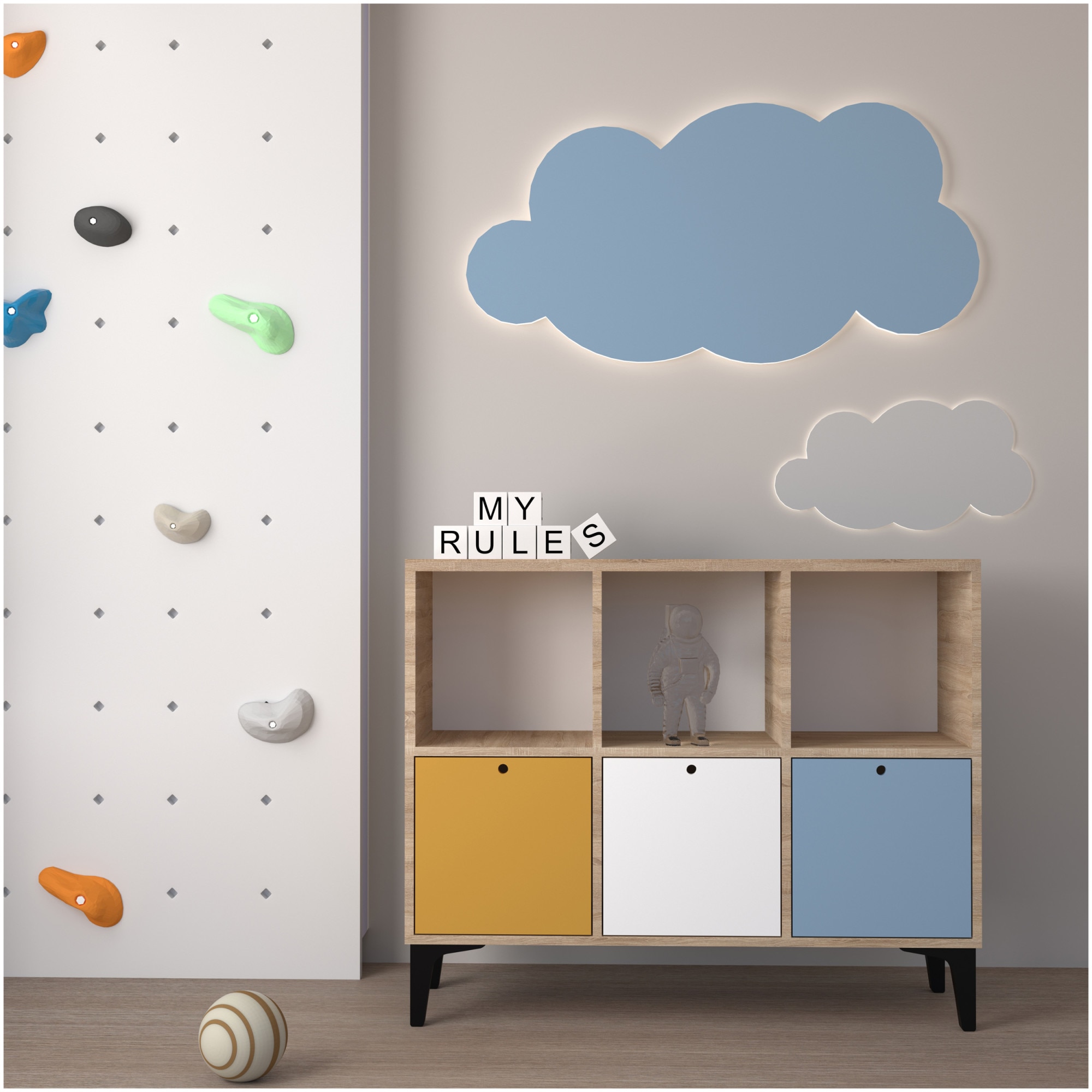 Fotografie Dulap/Dressing KringX Kid, 75x35x125 cm, culoare multicolor