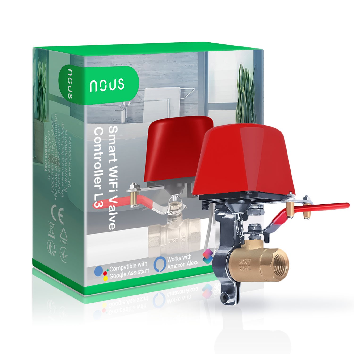 Fotografie Electrovalva inteligenta Nous L3, WI-FI, cu temporizator, compatibil 1/2", 3/4", 1", 1.25"