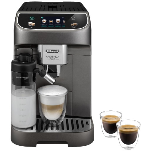 Fotografie Espressor automat De’Longhi Magnifica Plus ECAM320.70.TB, 18 bauturi, carafa pentru lapte, Tehnologie LatteCrema, 1450W, 15 bar, Gri inchis