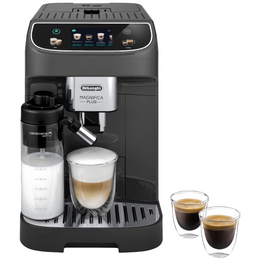 Fotografie Espressor automat De’Longhi Magnifica PLUS ECAM 320.61.G 0132250017, 1450 W, 15 tipuri de bauturi, 15 bari, Carafa pentru lapte, Tehnologie LatteCrema, Gri