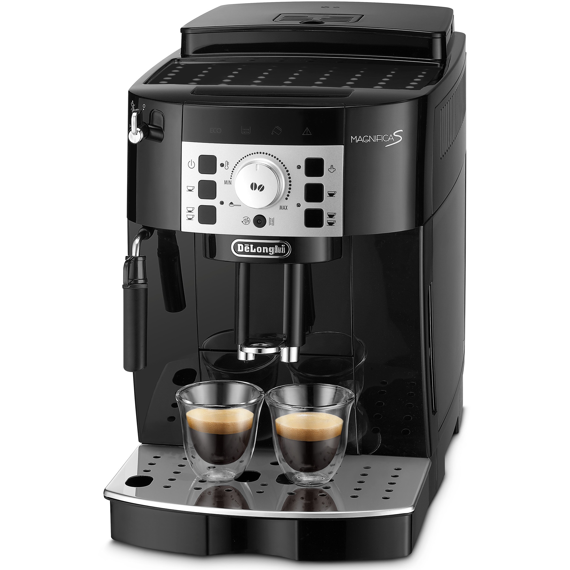 Fotografie Espressor automat De’Longhi Magnifica S ECAM22.112.B, 4 bauturi, Sistem de spumare manual, rasnita integrata cu 13 setari 1450W, 15 bar, Negru