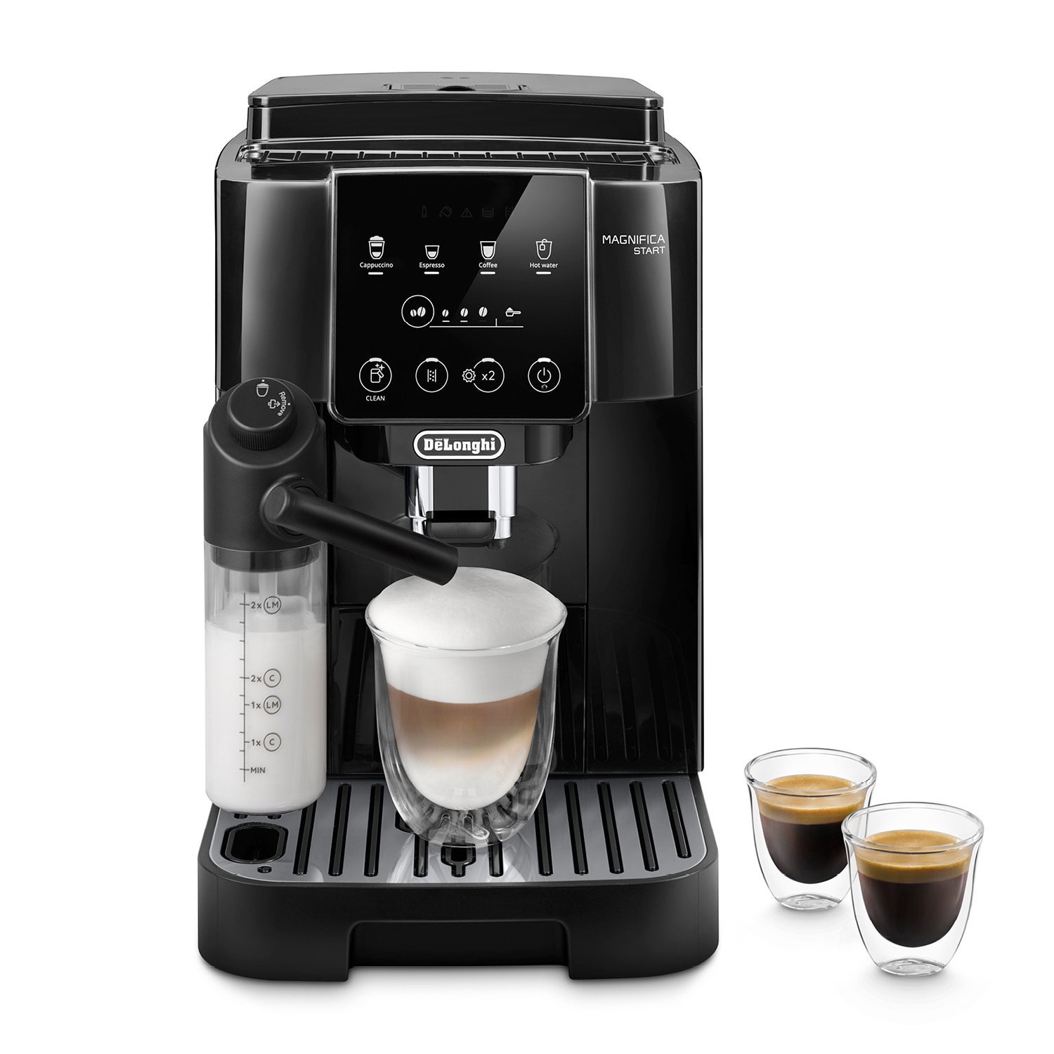 Fotografie Espressor automat De’Longhi Magnifica Start Milk ECAM220.60.B, 5 bauturi, Tehnologie LatteCrema, rasnita integrata cu 13 setari 1450W, 15 bar, Negru
