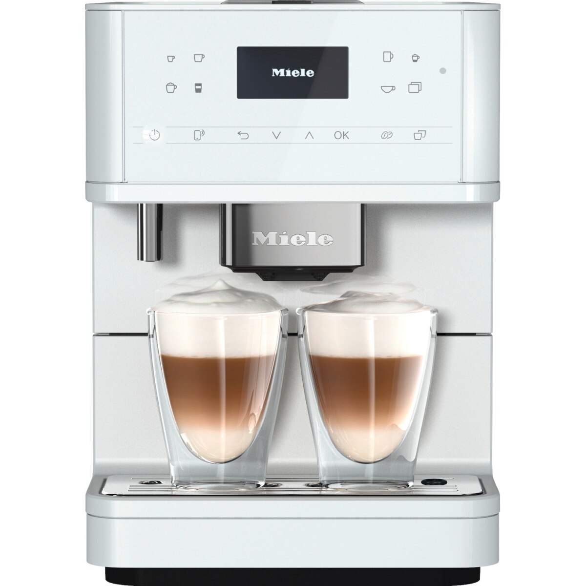 Fotografie Espressor automat Miele CM 6160 MilkPerfection White, 15 bar, 1,8 L, WiFiConn@ct, OneTouch for Two, AromaticSystem, Alb