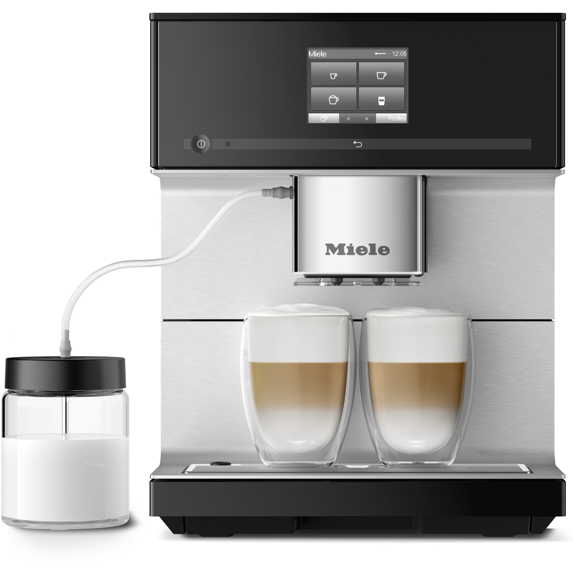 Fotografie Espressor automat Miele CM 7350 Coffee Passion, One Touch for Two, Aromatic System, WLAN, 2.2 l, grilaj incalzit, Negru