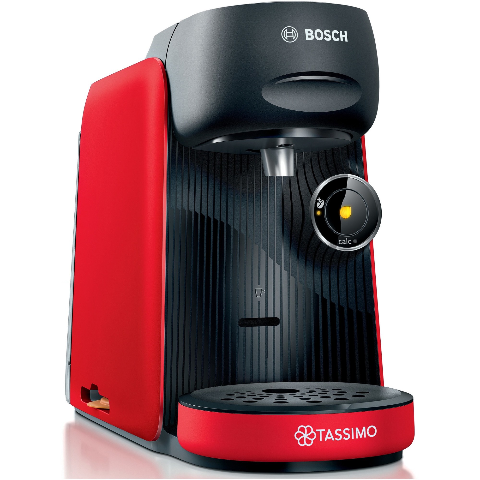 Fotografie Espressor Bosch Tassimo Finesse TAS16B3, 1400 W, 3.3 bar, 0.7 l, autocuratare si decalcifiere, capsule, rosu