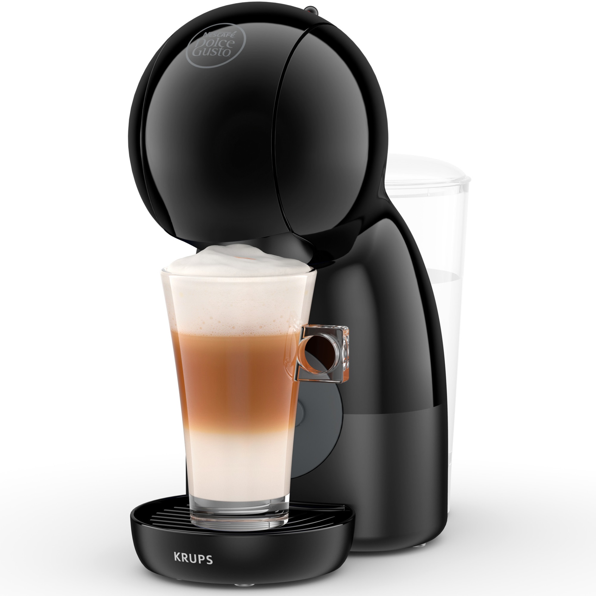 Fotografie Espressor KRUPS cu capsule NESCAFÉ® Dolce Gusto® Piccolo XS KP1A3B10, 1600 W, 15 bari, rezervor apa 0.8L, peste 30 de bauturi calde sau reci, functie Hot & Cold, functie Eco, negru