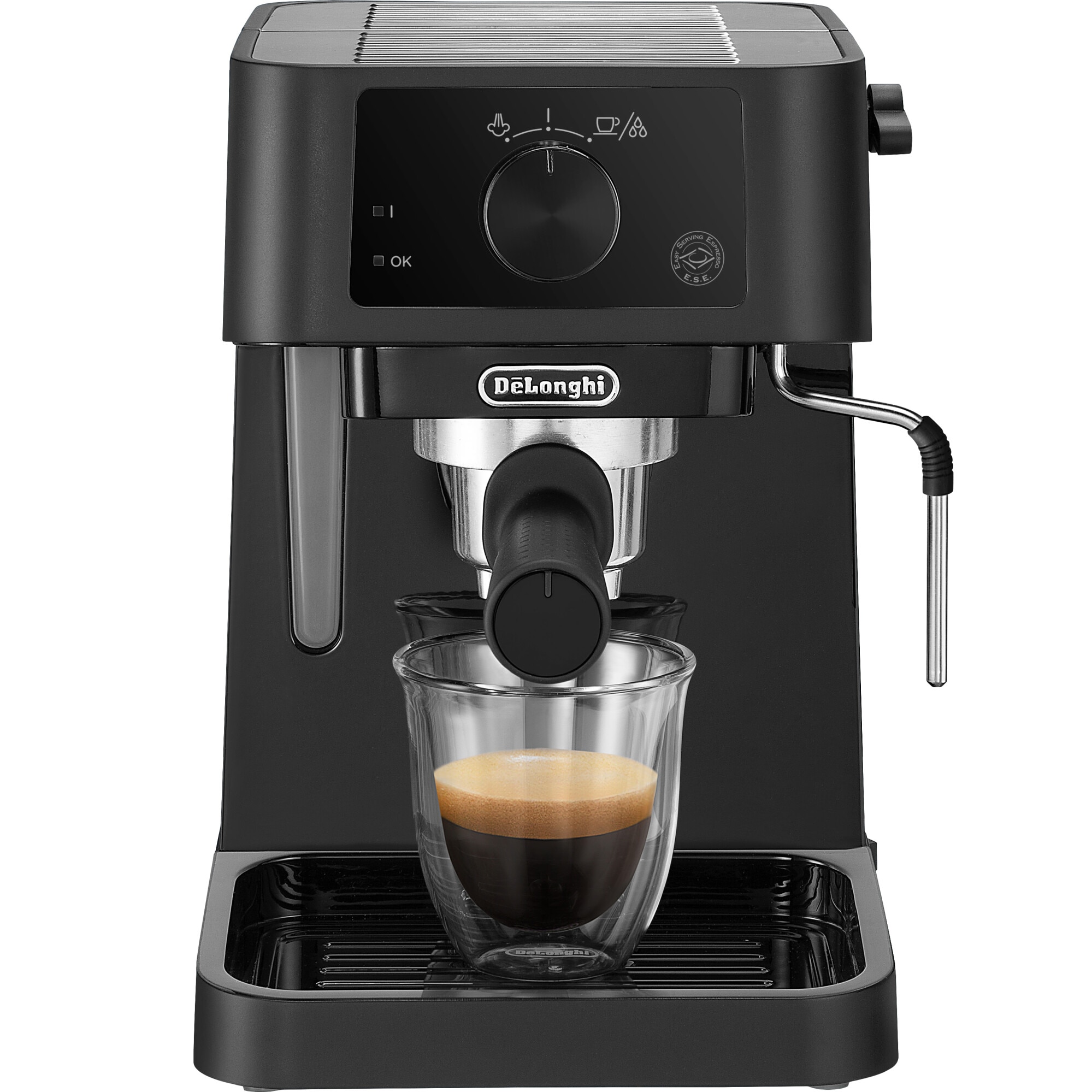 Fotografie Espressor manual DE’LONGHI Stilosa EC 235.BK, 1l, 1100W, 15 bari, Negru