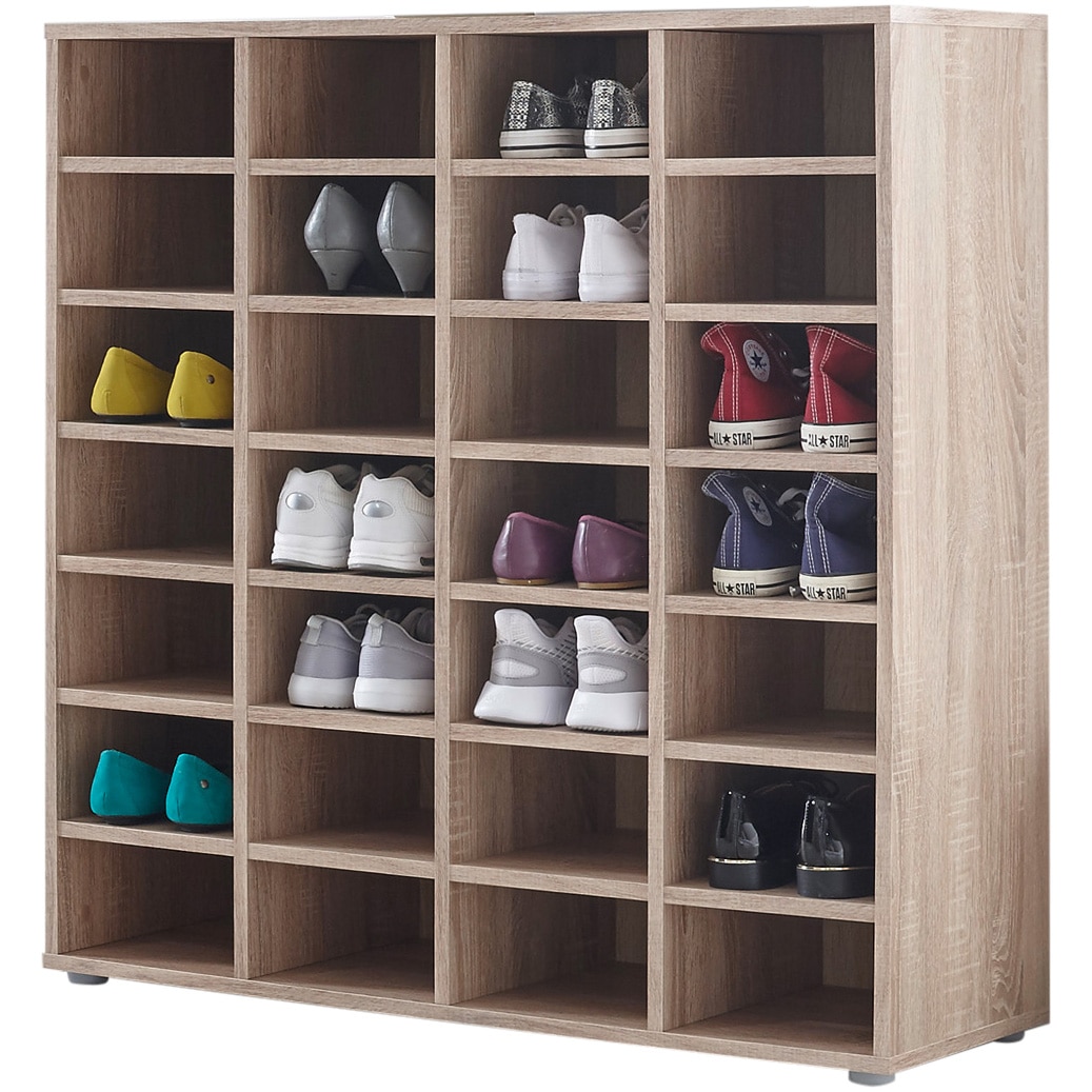 Fotografie Etajera-pantofar BOOTS, 28 compartimente 92x95x33 cm, culoare sonoma