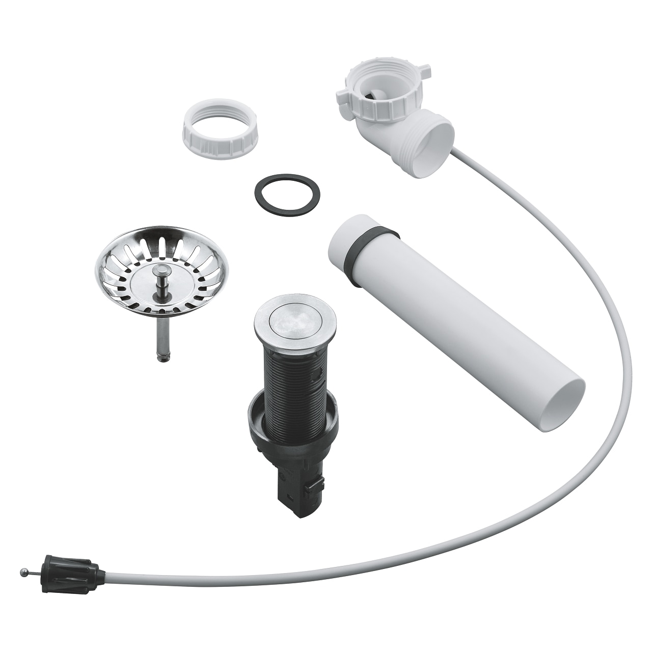 Fotografie Evacuare automata Grohe 40986SD0, pentru chiuveta bucatarie, actionare prin buton, cromata