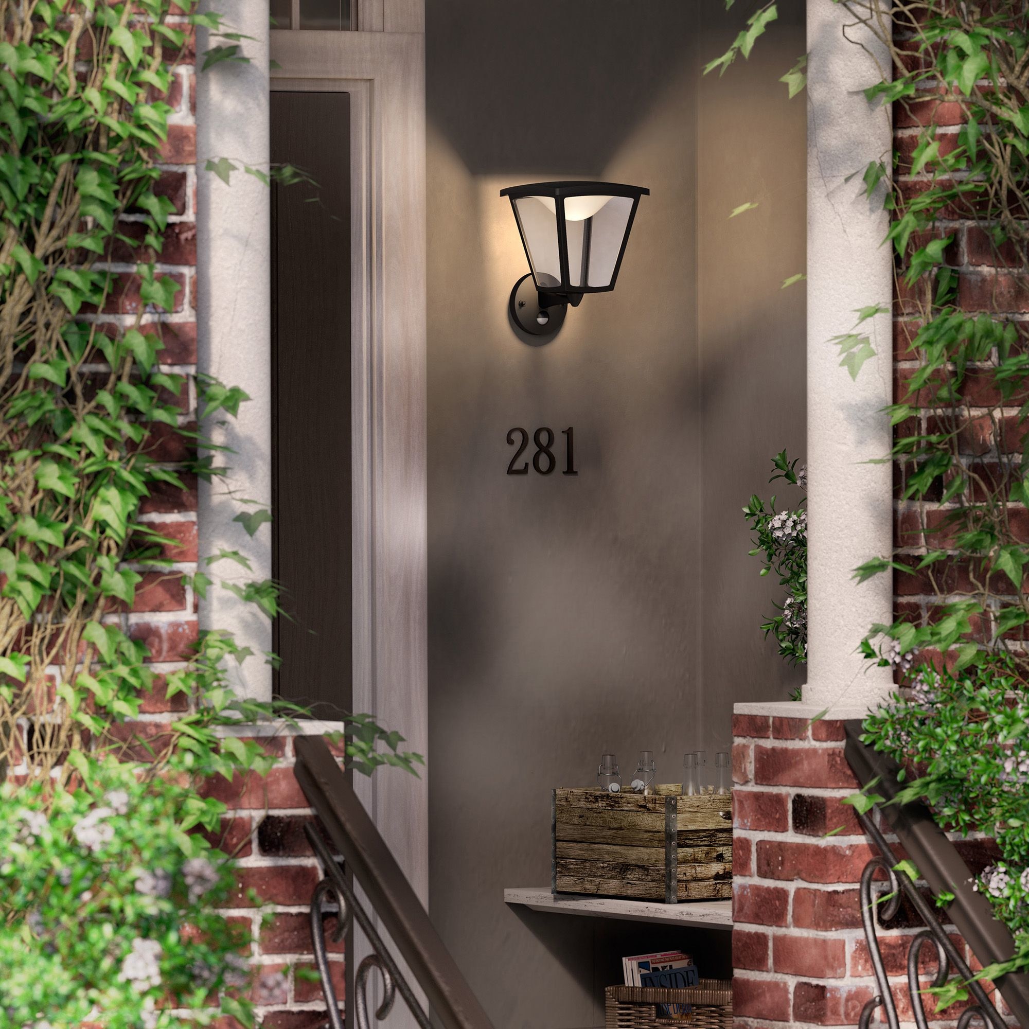 Fotografie Felinar Philips myGarden Cottage, LED inclus 1x4.5W,IP44, Negru