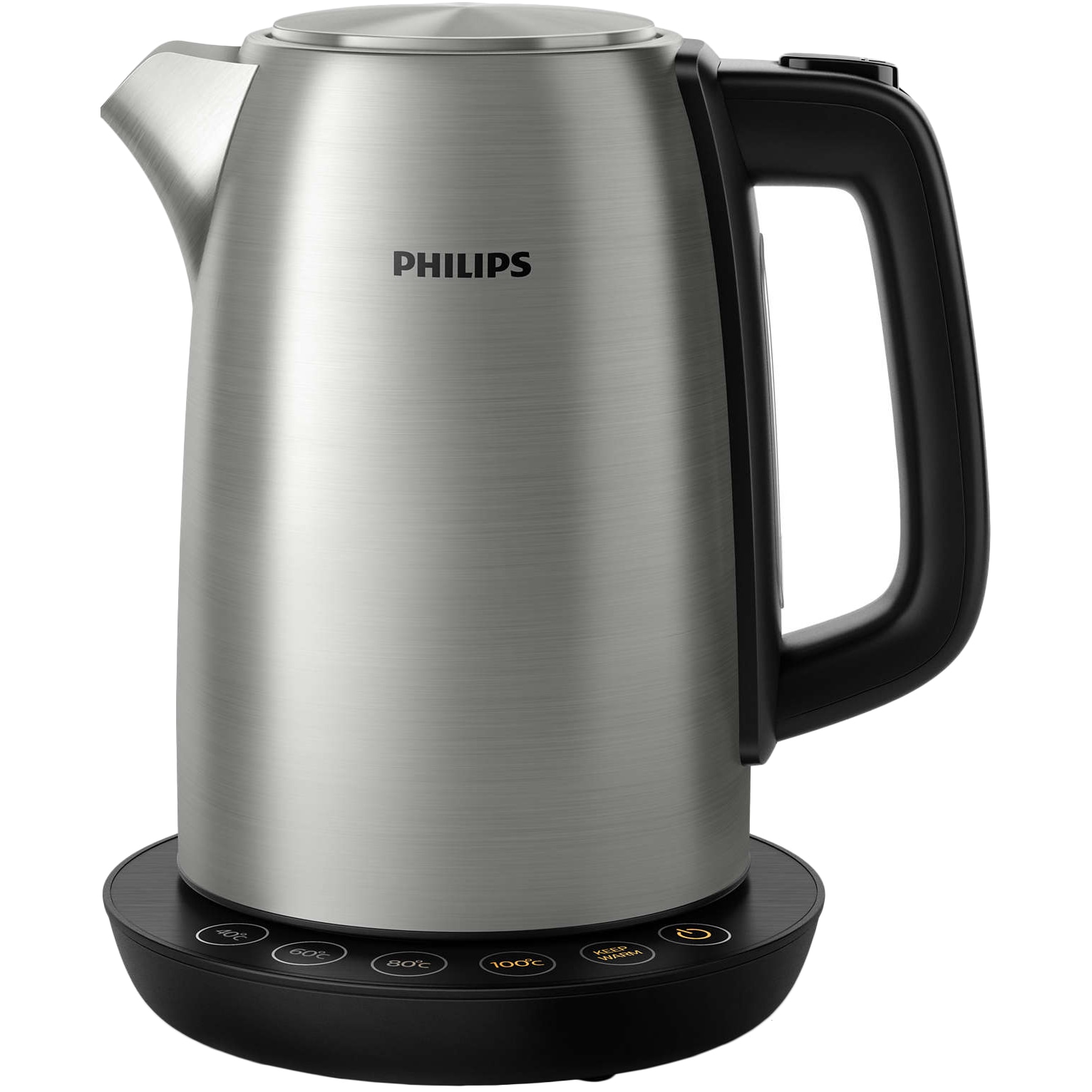 Fotografie Fierbator Philips HD9359/90, 2200 W, 1.7 L, baza 360°, 4 butoane presetate pentru selectarea bauturilor si a ingredientelor, Filtru cu microsita, control temperatura, Negru