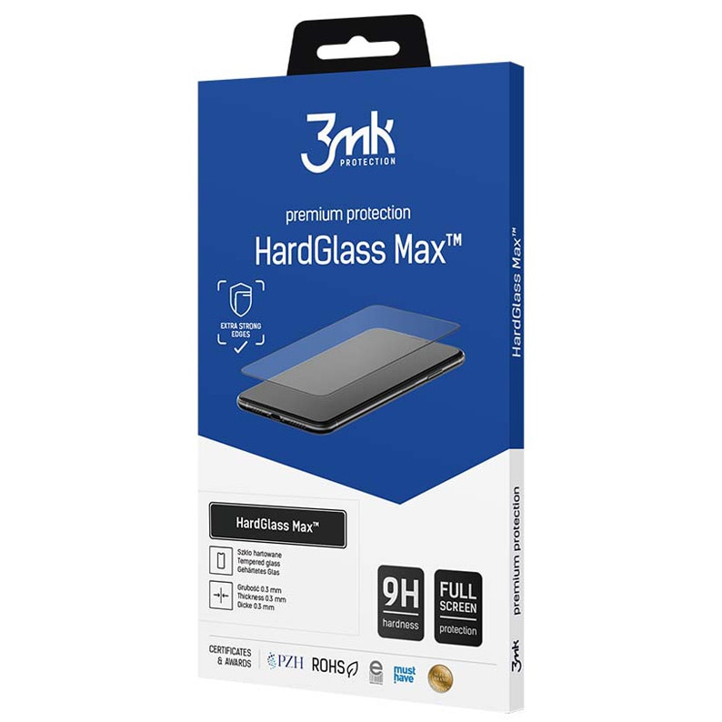 Fotografie Folie de protectie 3mk HardGlass Max pentru iPhone 15 Pro, Negru