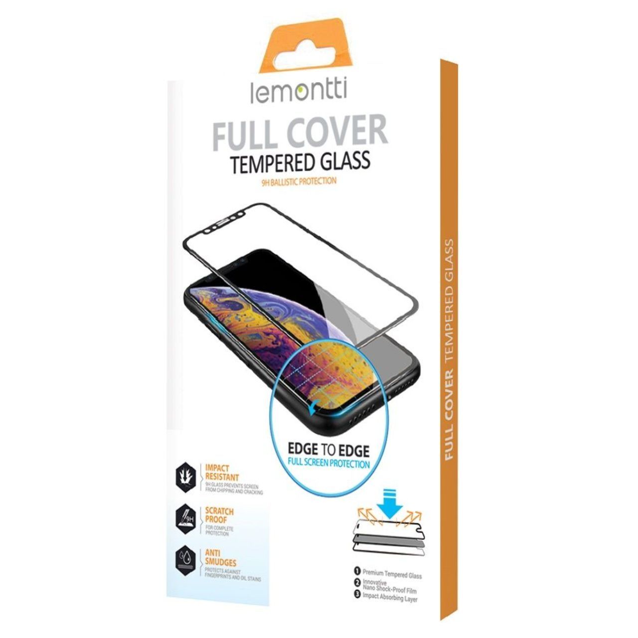 Fotografie Folie de protectie Lemontti pentru Samsung Galaxy A54 5G, Sticla Full Fit, Negru