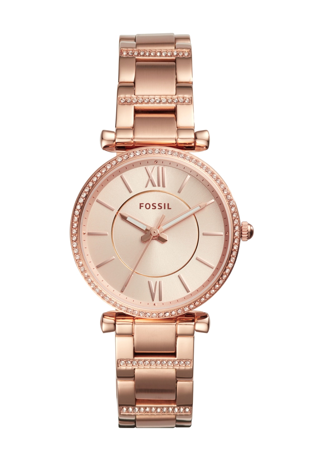 Fotografie Fossil, Ceas cu bratara metalica Carlie, Rose gold