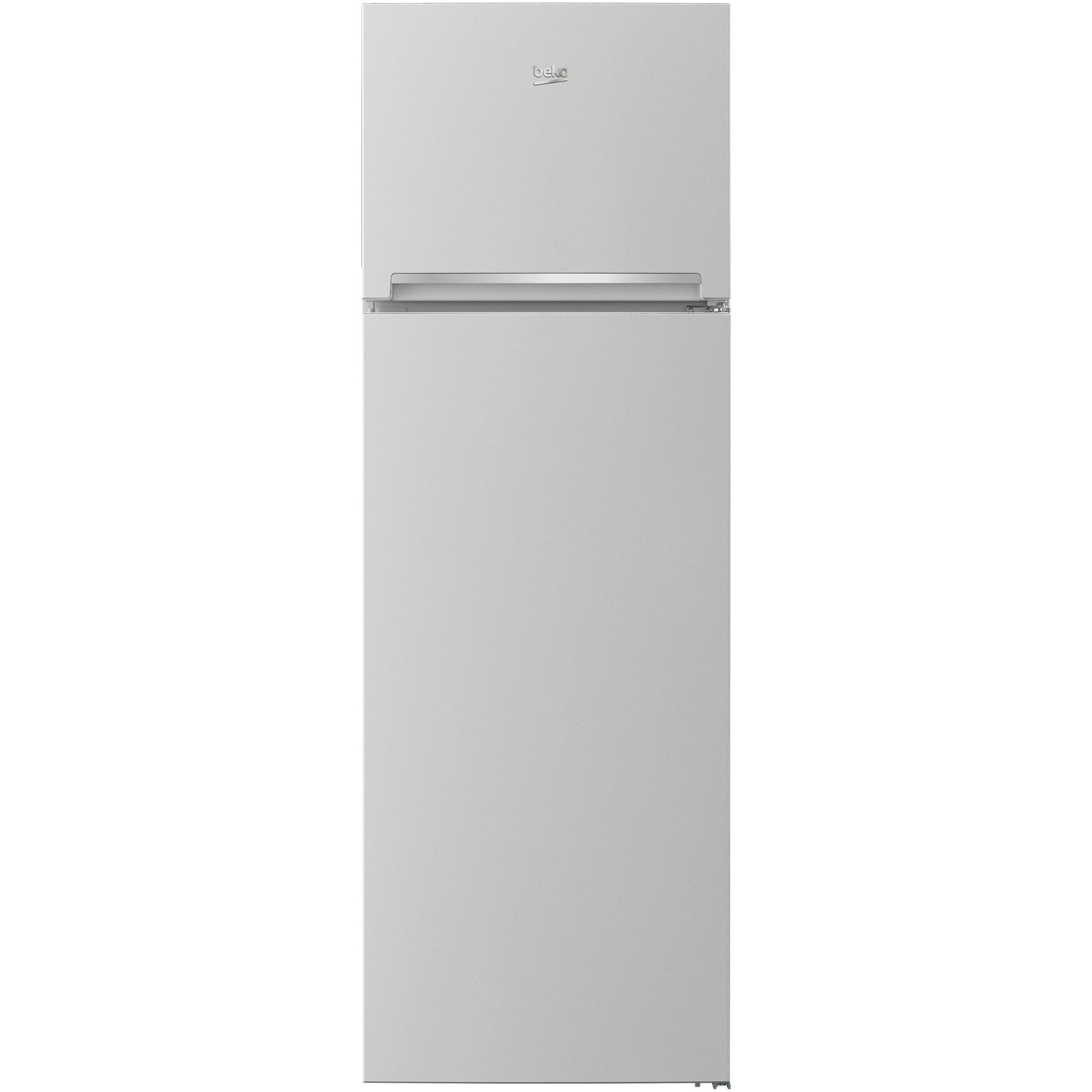 Fotografie Frigider cu doua usi Beko RDSA310M40SN, 306 l, Clasa E, Cooling Fan, Safety Glass, H 175 cm, Argintiu
