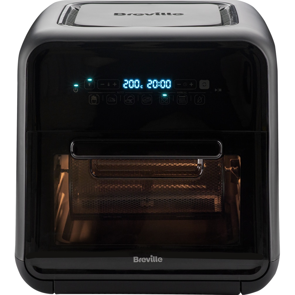 Fotografie Friteuza cu aer cald Breville Airfryer VDF127X-DIM, 2000W, capacitate 10.6 l, 7 programe, display digital, rotisor, negru