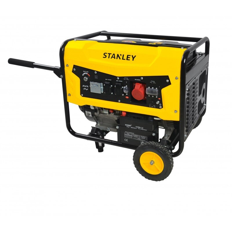 Fotografie Generator curent electric Stanley SG7500B, 7500 W, AVR, 230 V, 4 timpi, 25 l, benzina, autonomie 6.3 h