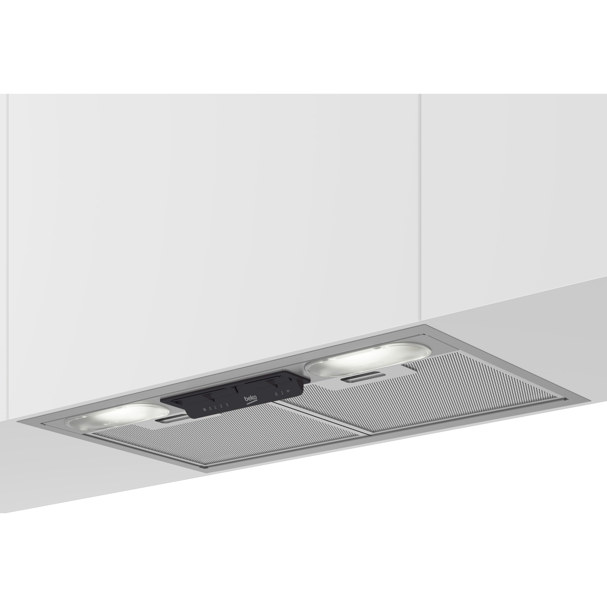 Fotografie Hota incorporabila Beko HNU51311SH, Putere absorbtie 381 m3/h, Control mecanic, iluminare LED, 53 cm, Inox