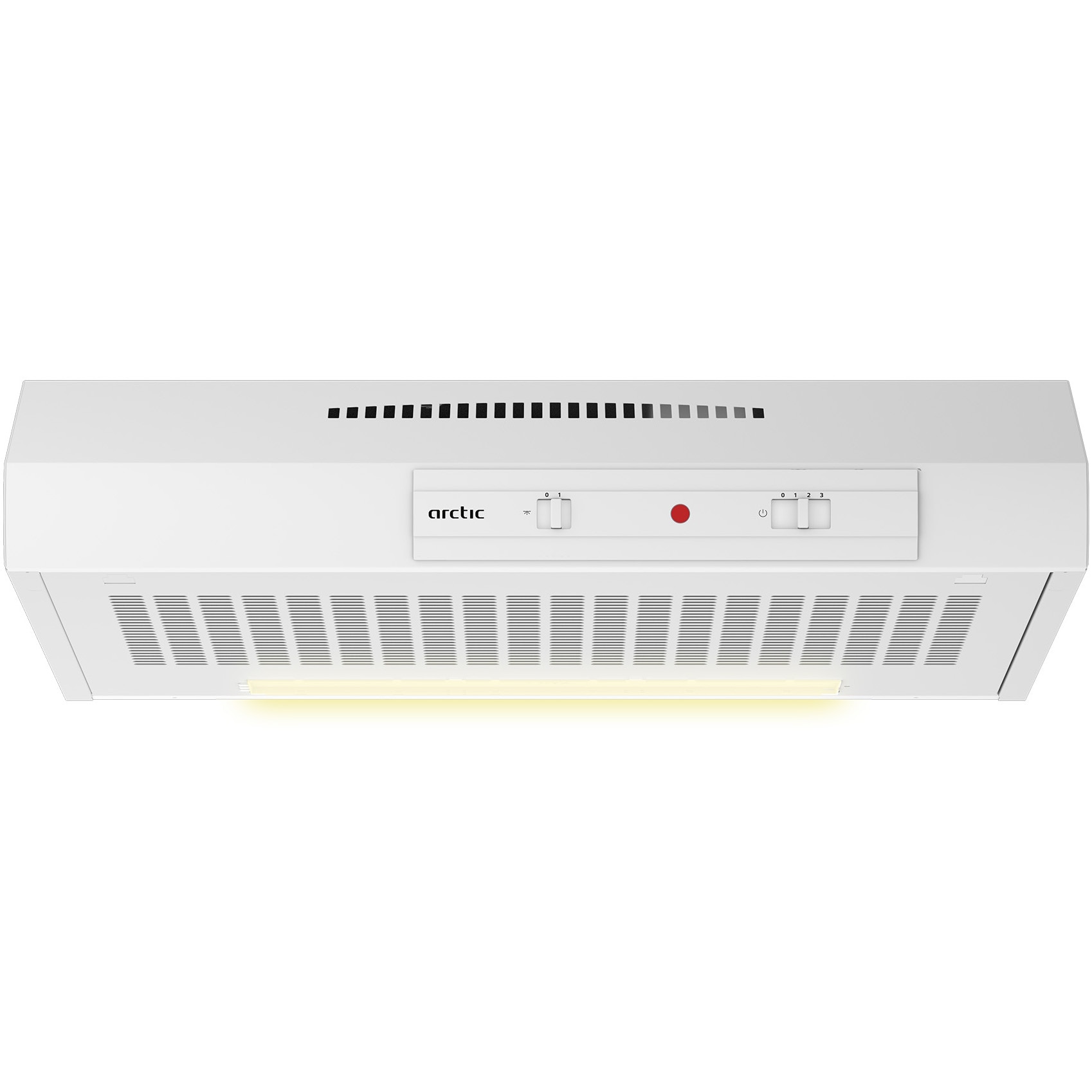 Fotografie Hota traditionala Arctic AH511, Putere de absorbtie 295 mc/h, Iluminare LED, 1 motor, 50 cm, Alb